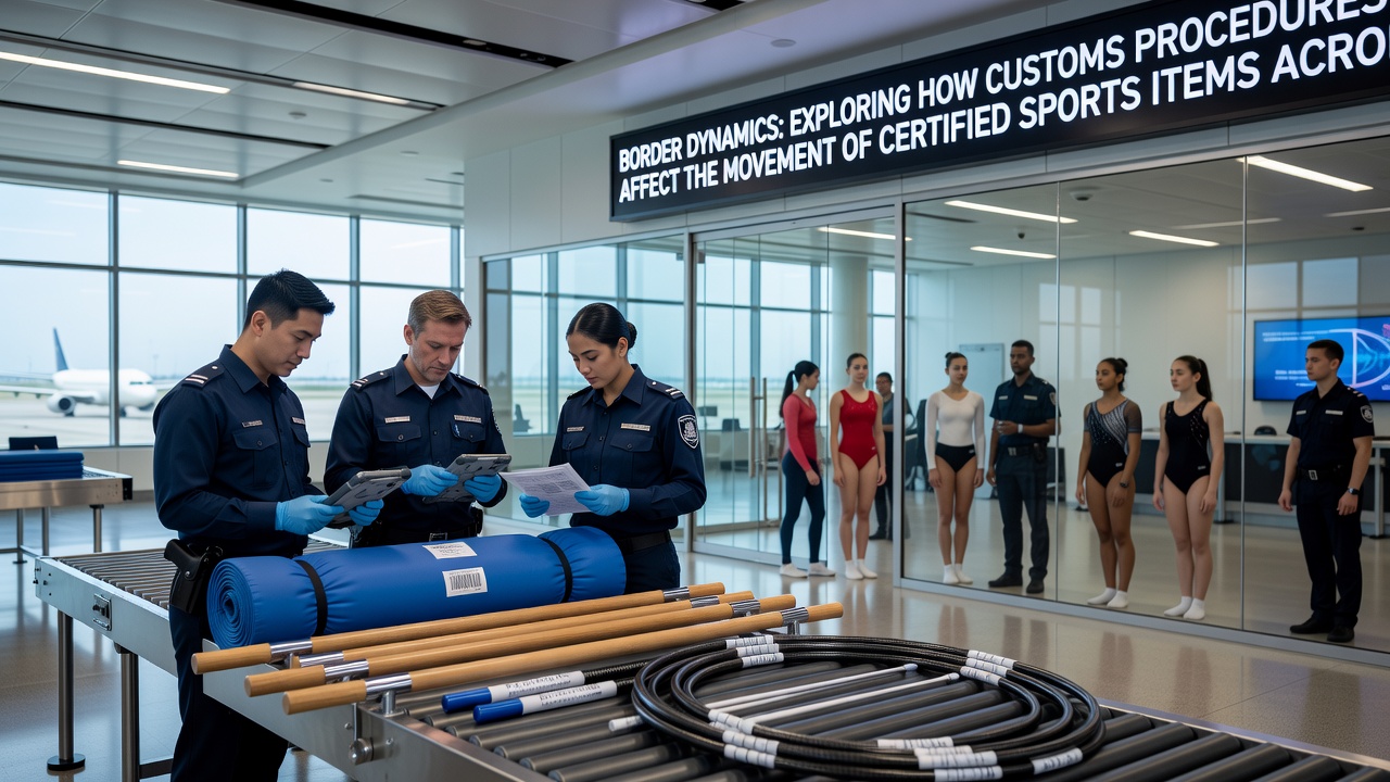International shipping container with sports memorabilia undergoing customs review