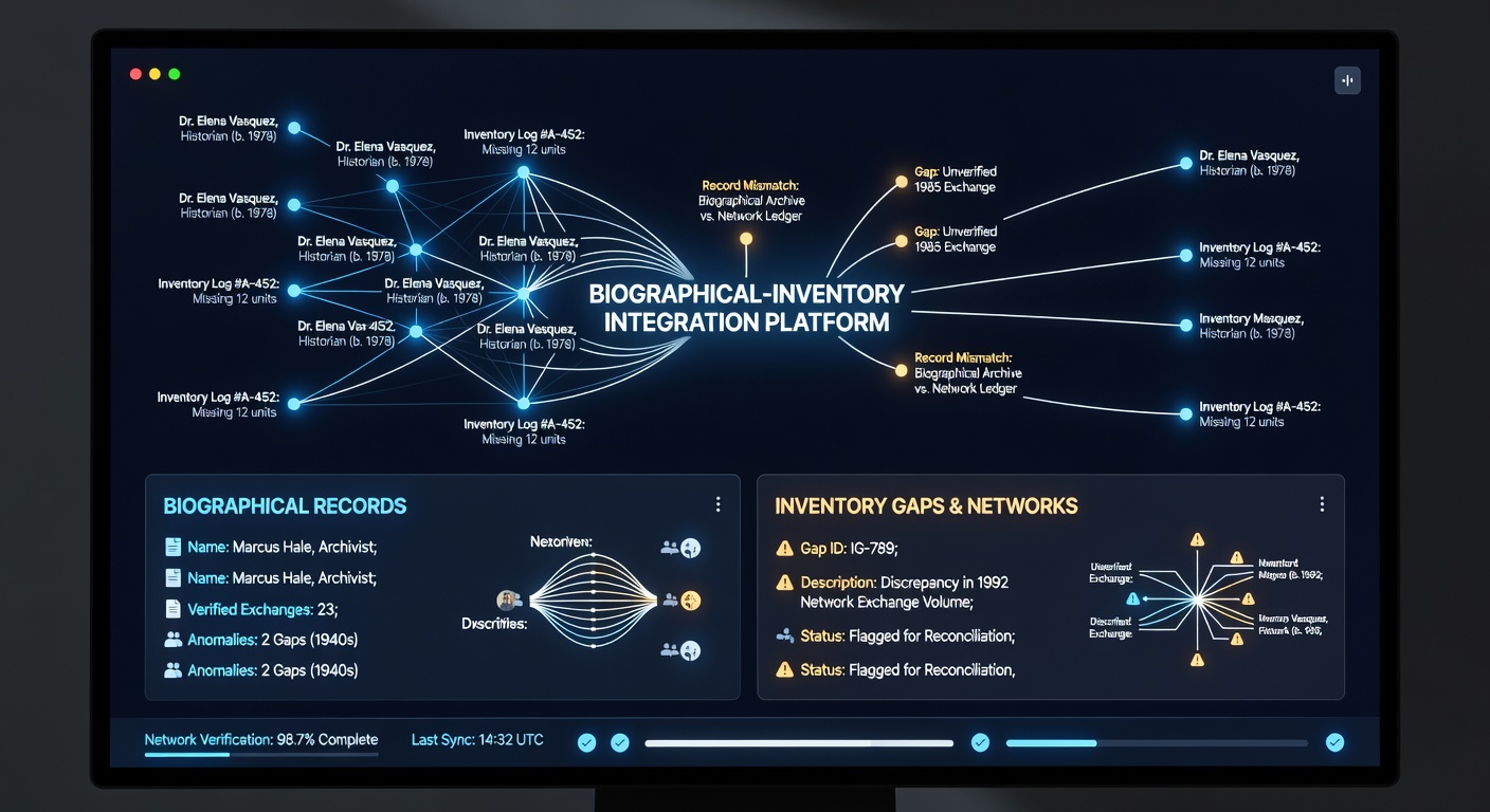 Chart displaying inventory gap trends correlated with player biographical updates in exchange networks