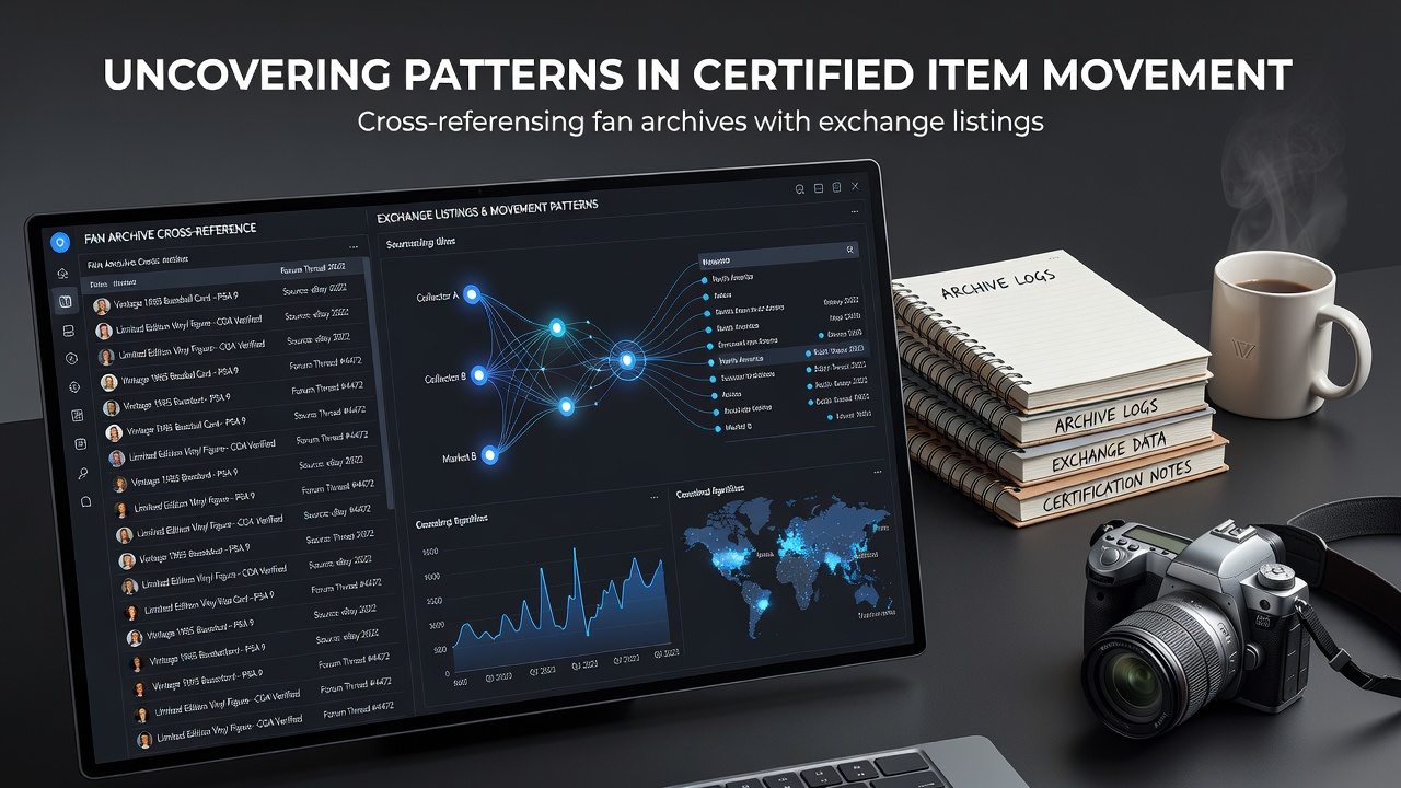 Exchange listings displaying certified item transactions alongside archived movement histories