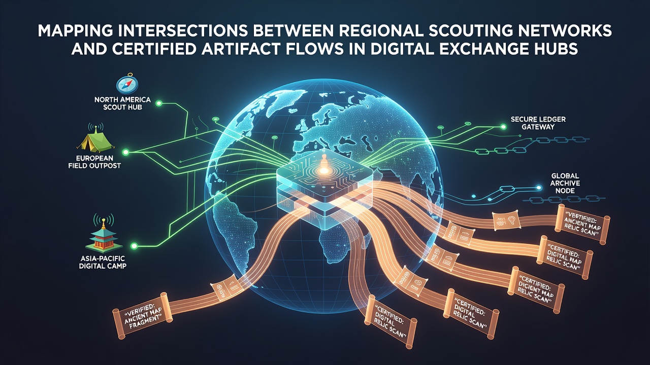 Regional scouting networks connecting to certified artifact movements in digital hubs