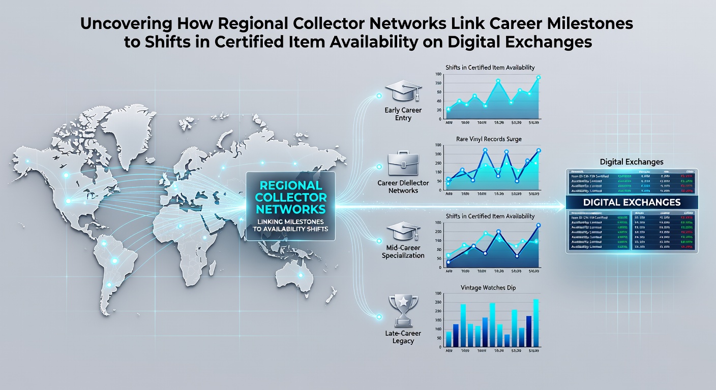Regional collector networks monitoring certified card availability on digital exchanges during player career milestone periods